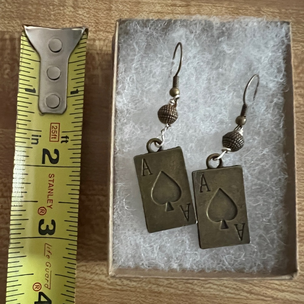 Las Vegas lucky ace of hearts earrings